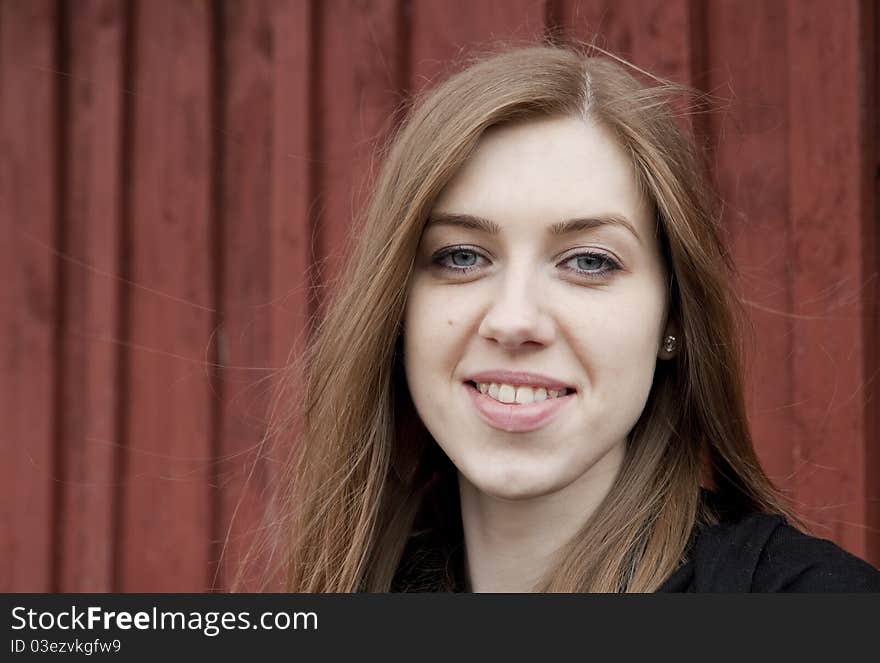 Portrait of young smiling girl. Portrait of young smiling girl