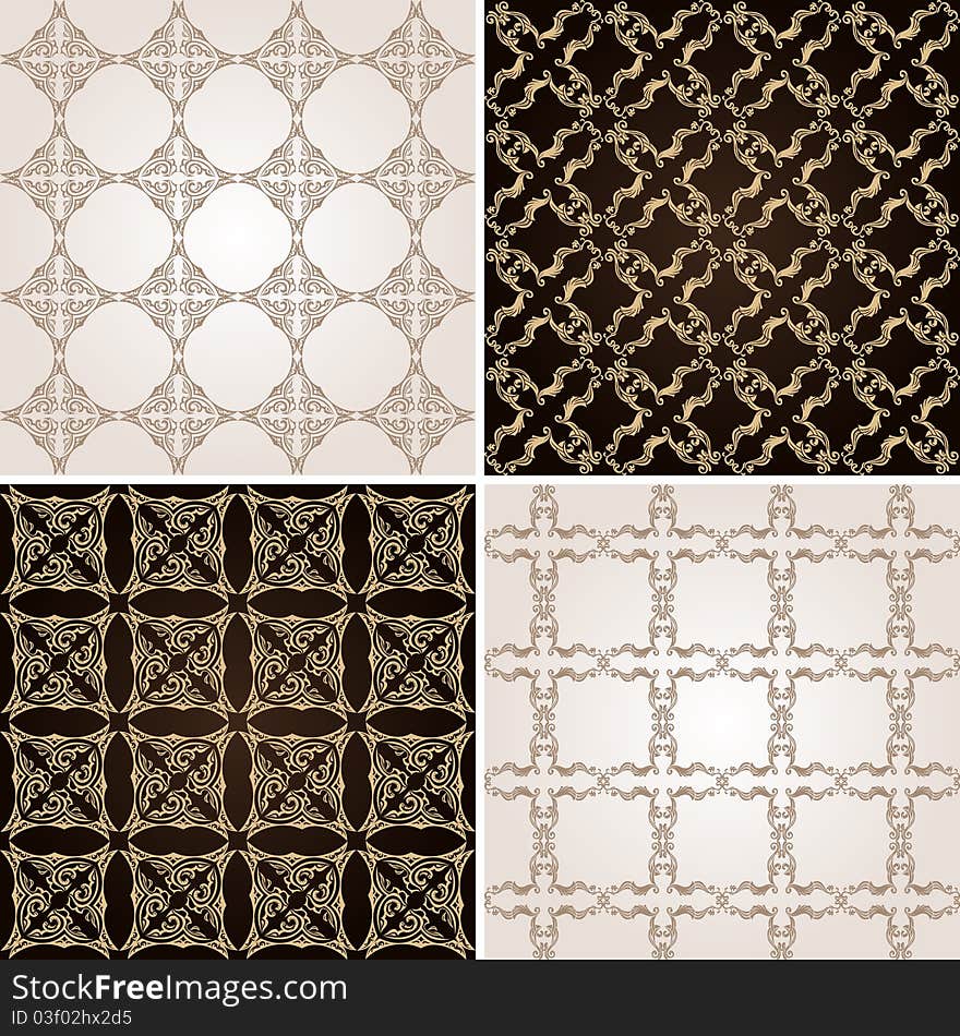 Seamless Vintage Background Wallpaper Set