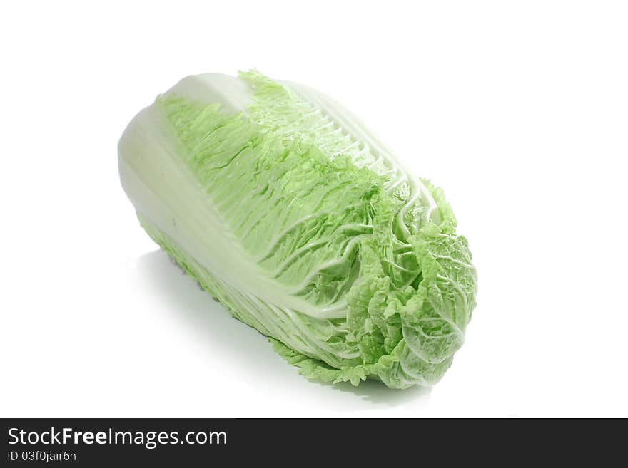 Chinese cabbage on white background