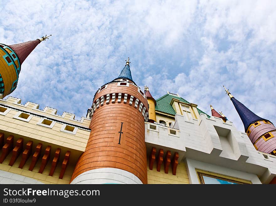 Front-castle in amusement park