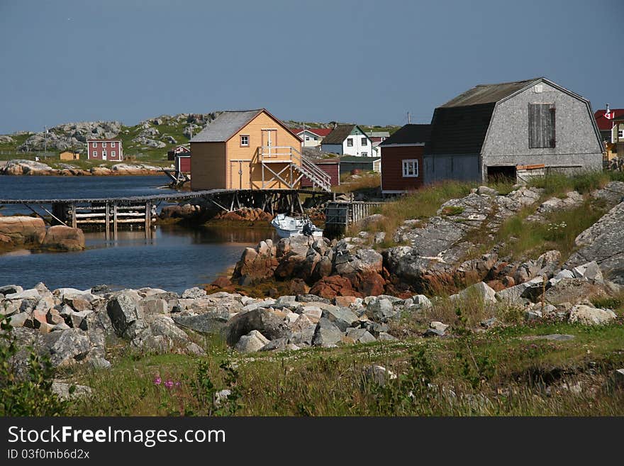 A coastal fishing village in Newfoundland, Canada. A coastal fishing village in Newfoundland, Canada.