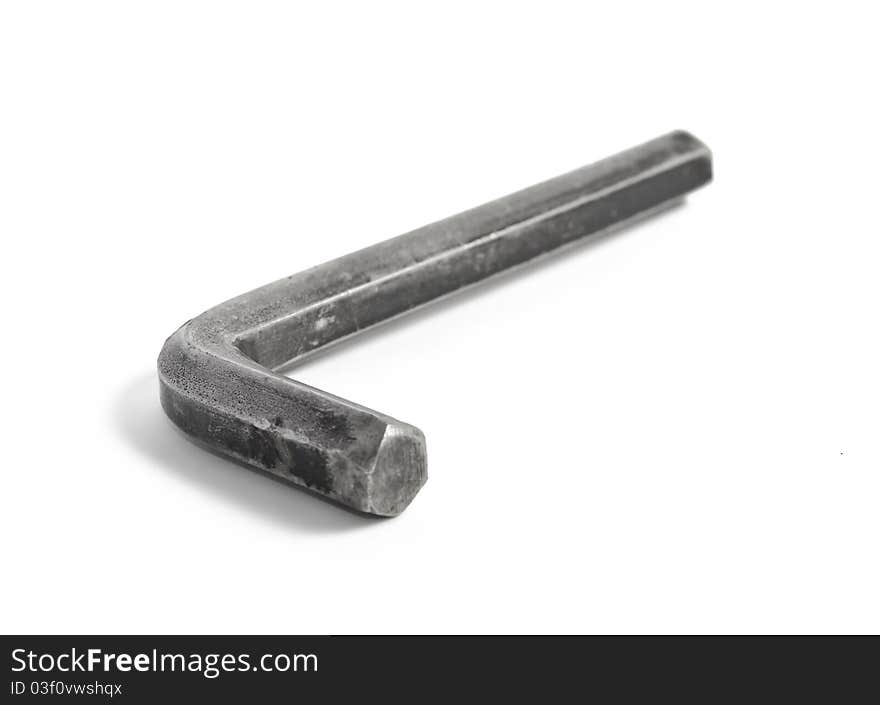 Hex-nut wrench isolated