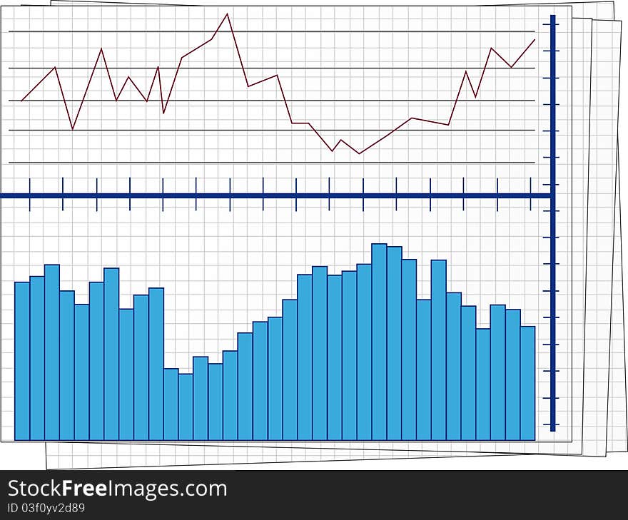 Drawn on graph paper showing the rise and fall. Drawn on graph paper showing the rise and fall