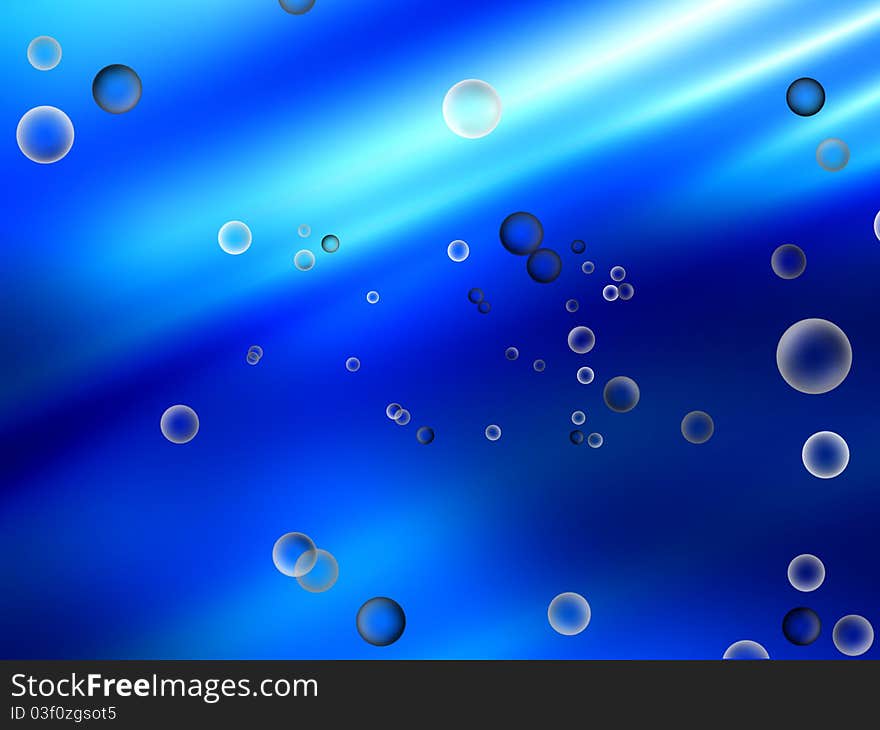 Bubbles on blue suitable for abstract background design. Bubbles on blue suitable for abstract background design.