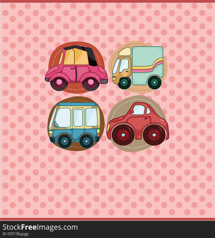 Cartoon car card