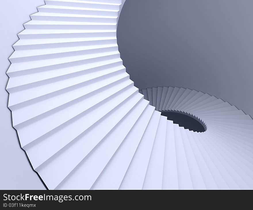 Abstract spiral staircase