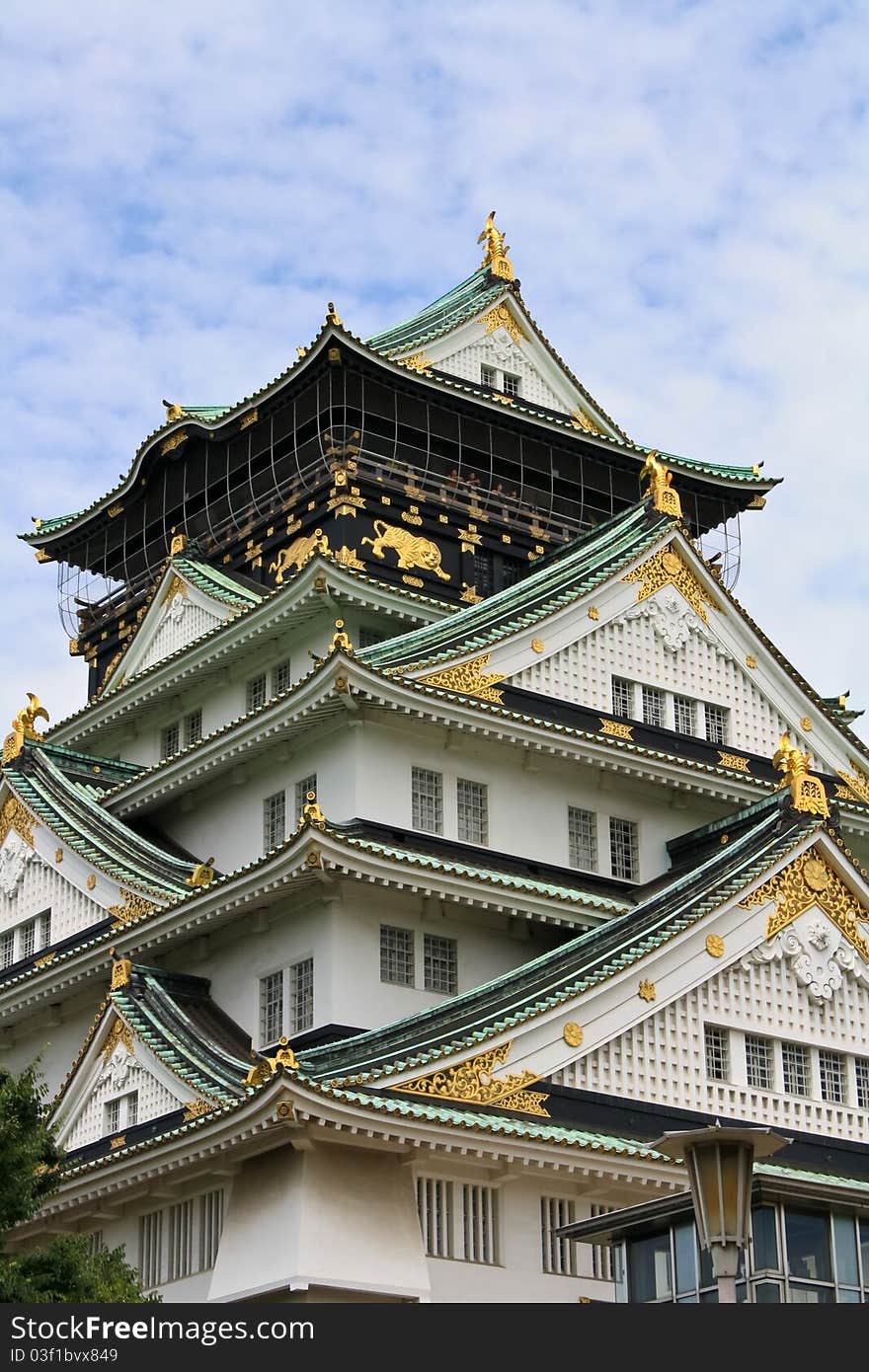 Osaka Castle in Osaka, Japan.