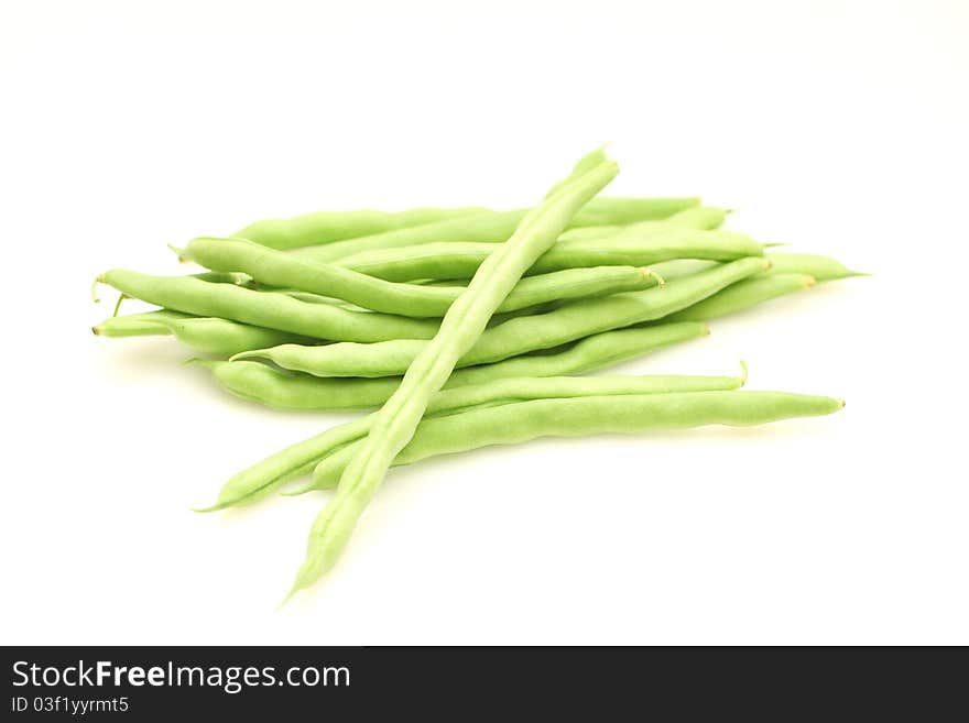 Green Beans Isolated On White Background