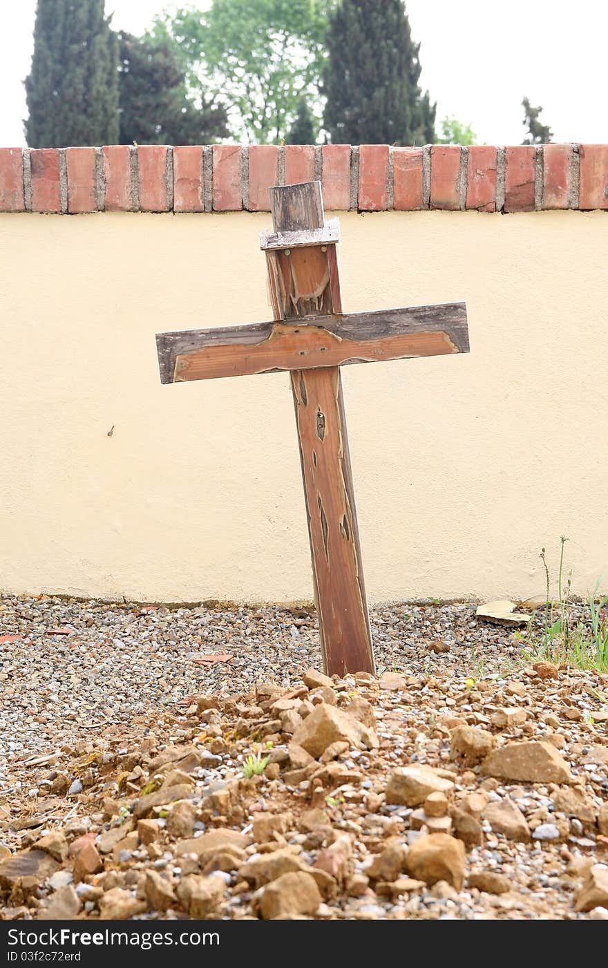 Cross on  grave