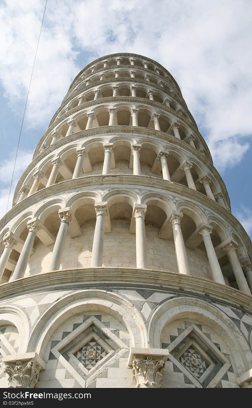 The beautiful colonnade of the tower