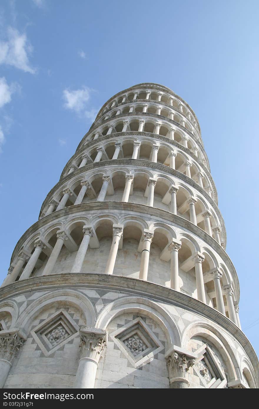 The beautiful colonnade of the tower