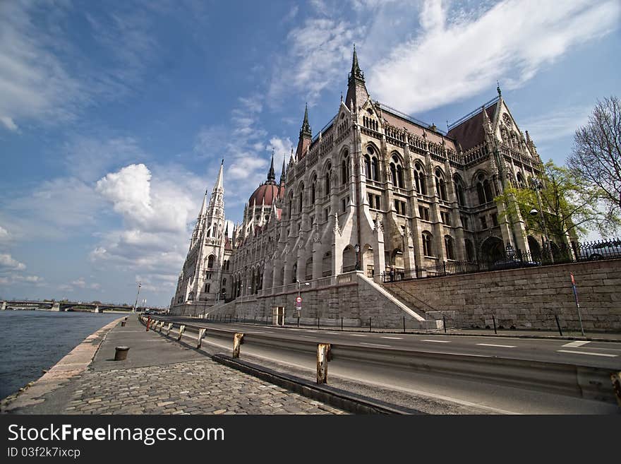 Hungarian parliament building in Budapest