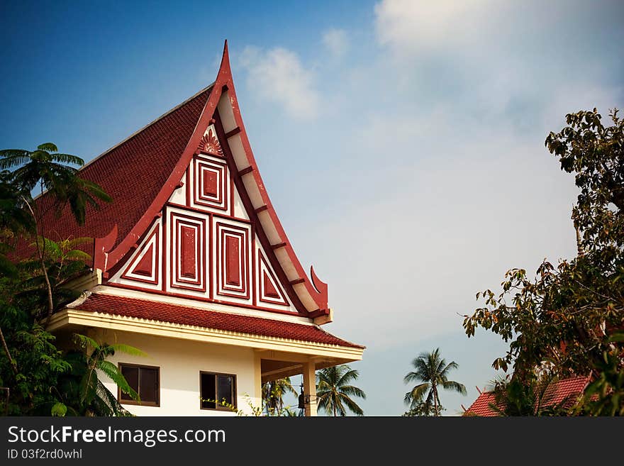 Decorative temple rooftop