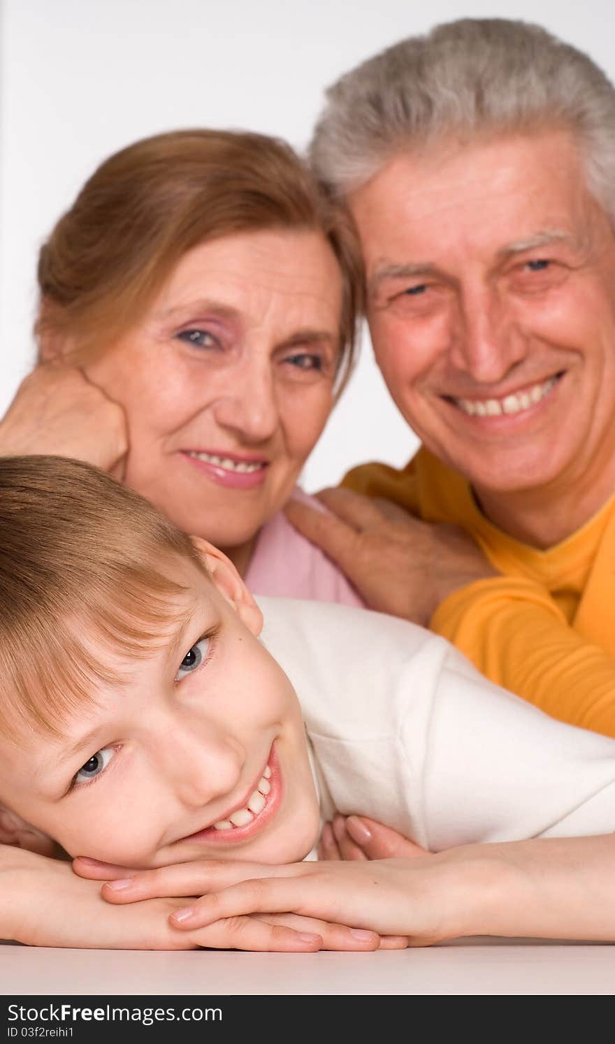 Grandson with his grandparents