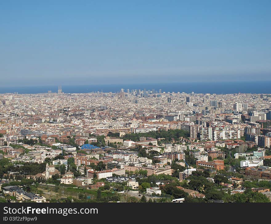 Aerial view of the city. Aerial view of the city