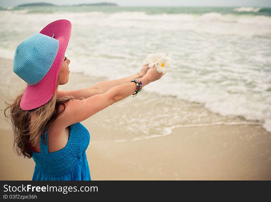 Woman on beach