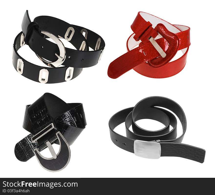 Leather belts with bukles