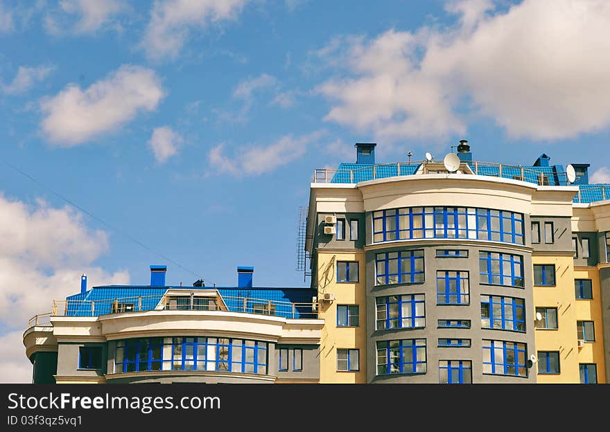 Modern building on the skyline