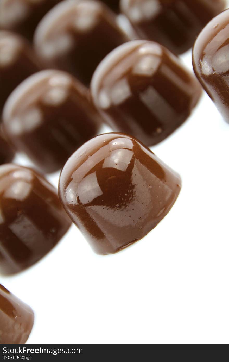 Close up of assorted gourmet chocolates