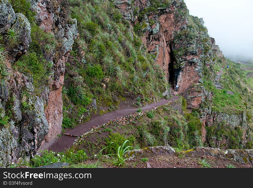 One shot of the Incas Trail, Pisac, Peru. One shot of the Incas Trail, Pisac, Peru