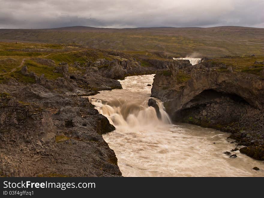 Waterfalls close up