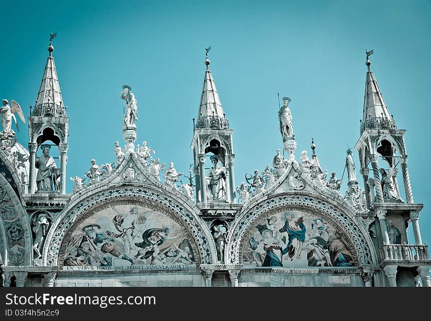 Detail of Basilica di San Marco at Venice, Italy. Detail of Basilica di San Marco at Venice, Italy