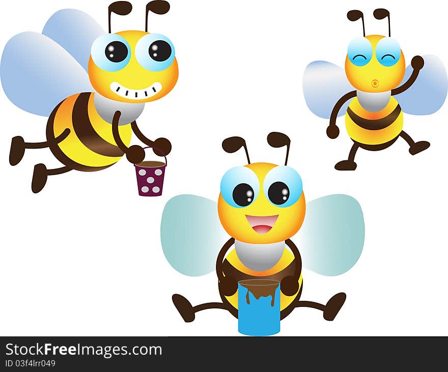 Bee cartoon collection