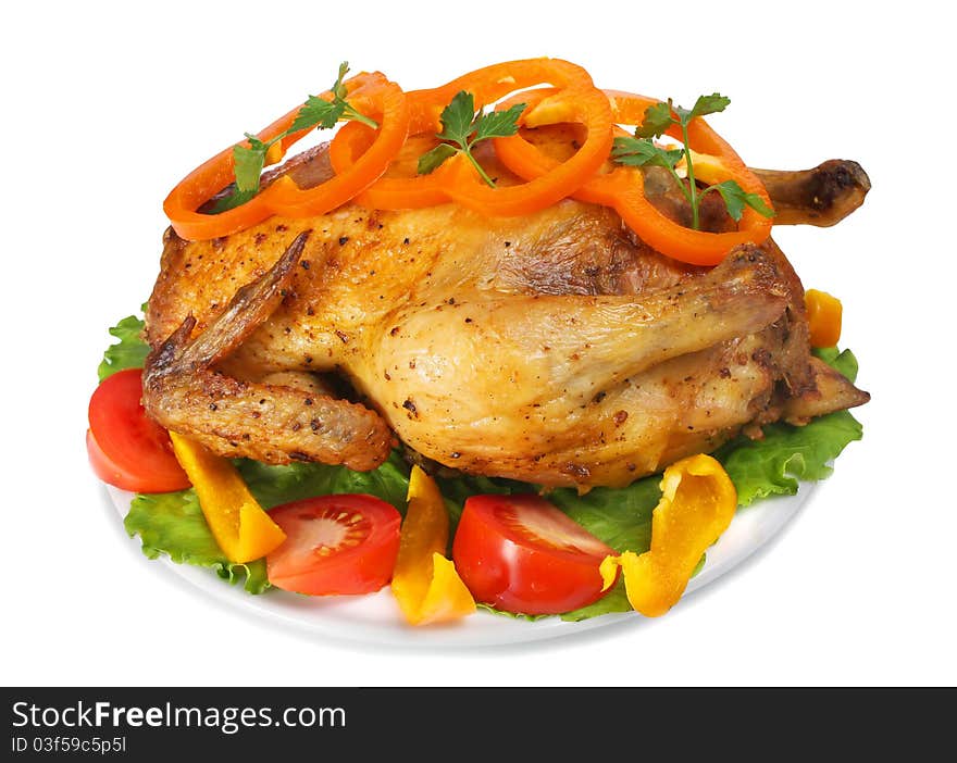 Fried Hen With Vegetables