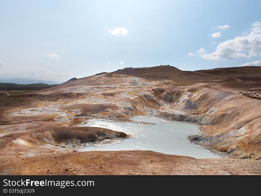 Boiling Mud Pools In Iceland