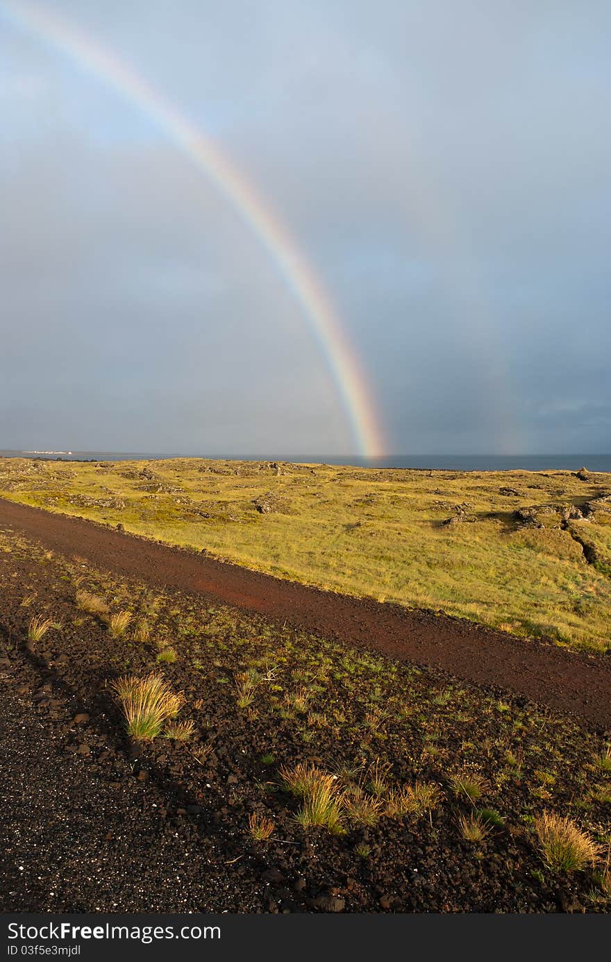 Double rainbow in Iceland