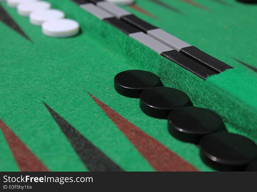 A game of backgammon