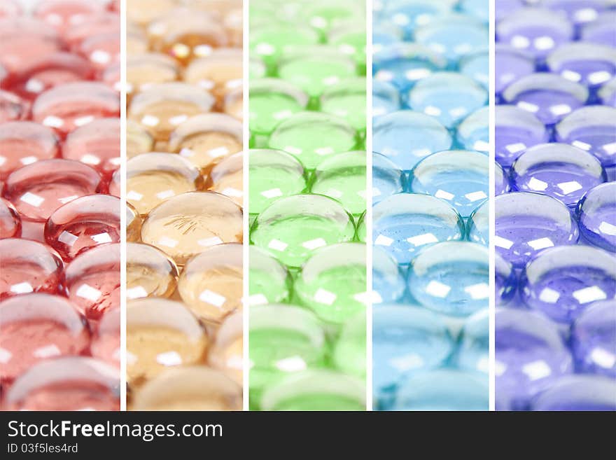 Abstract background with many multicolored glass balls