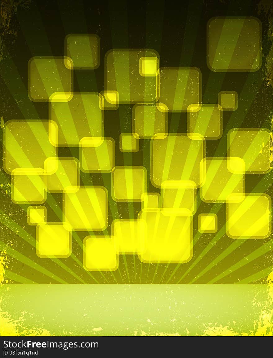 Vector cubes layout green dark. Vector cubes layout green dark