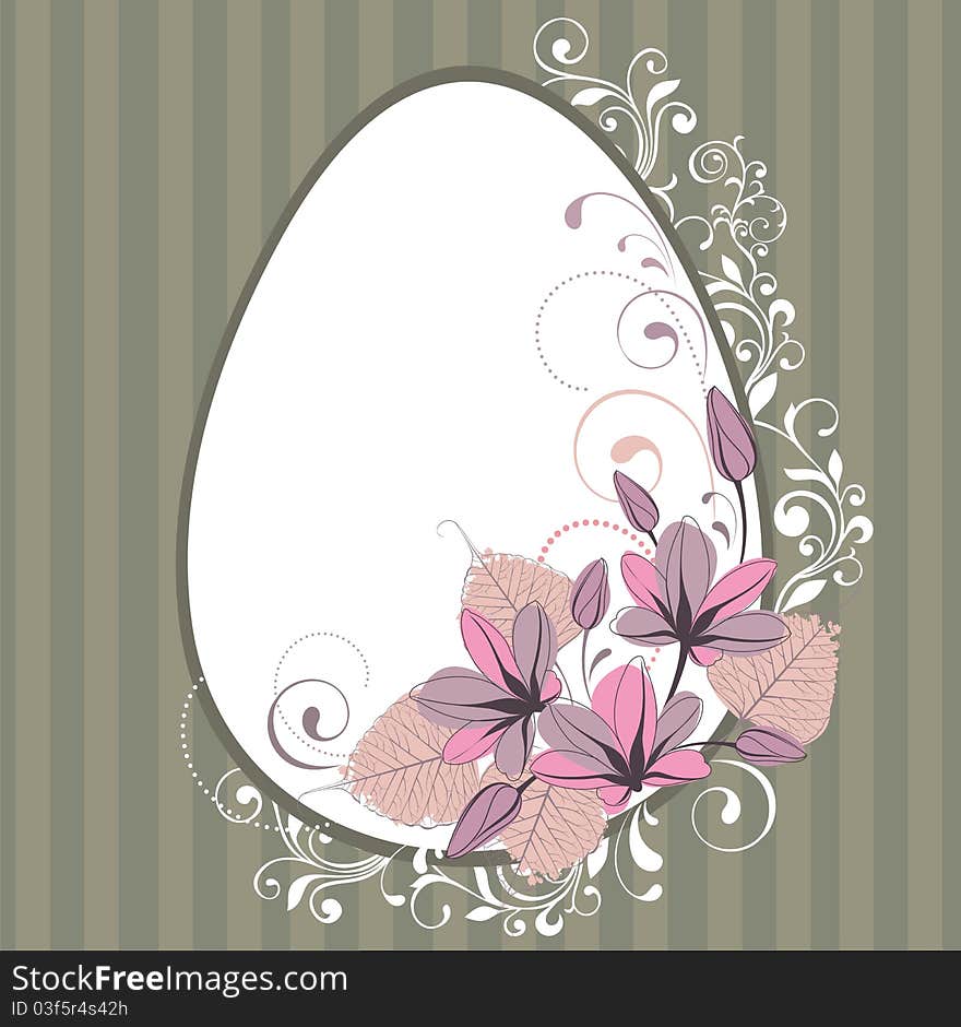 Stylized  frame with flowers