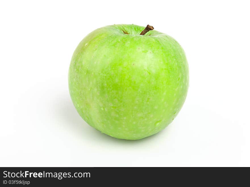 Green apple isolated on white