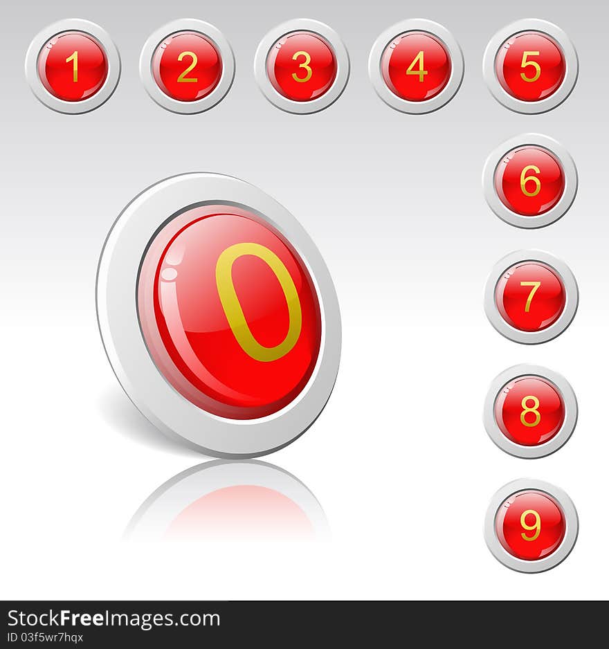 Buttons with numbers are shown in the picture. Buttons with numbers are shown in the picture.