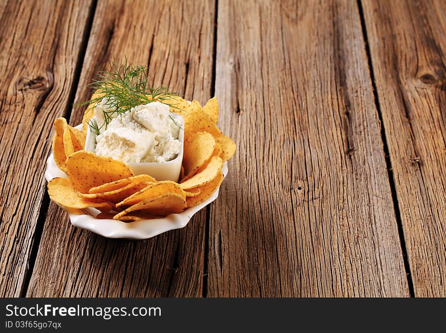 Corn Chips And Fresh Cheese