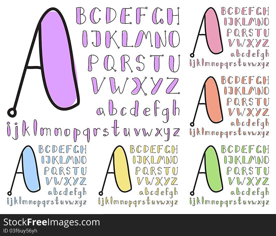 Vintage Sketch Alphabet