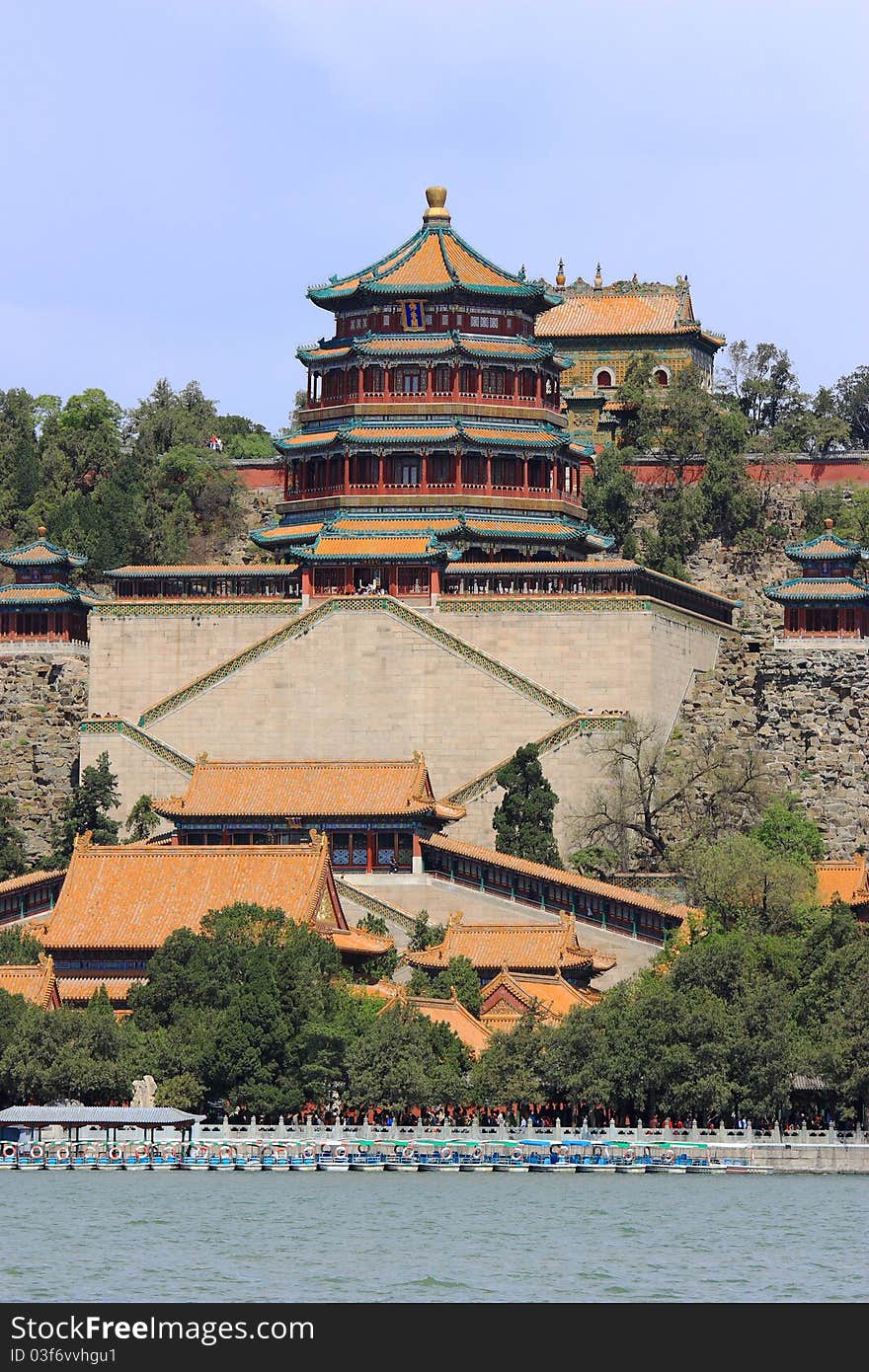 The foxiangge of Summer Palace,beijing ,china.