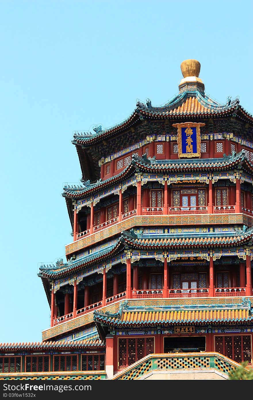 The foxiangge of Summer Palace,beijing ,china.