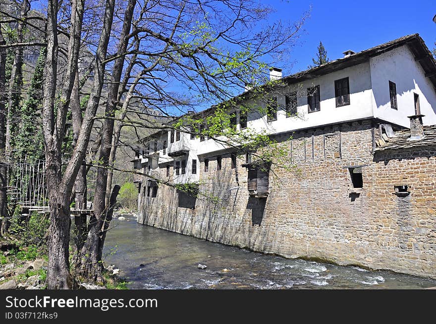 Dryanovo monastery in bulgaria on andaka river valley