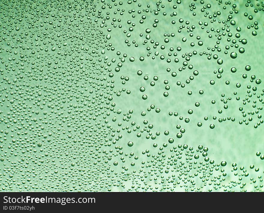 Macro view of water bubbles