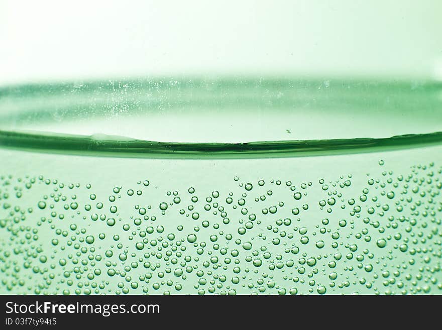 Macro view of water bubbles