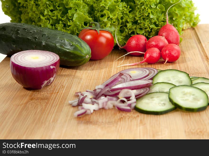 All Ingredients are ready for the salad. All Ingredients are ready for the salad.