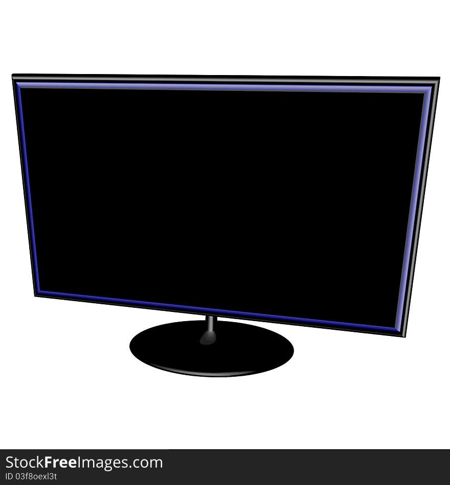 LCD the monitor and volume 3D the image. LCD the monitor and volume 3D the image