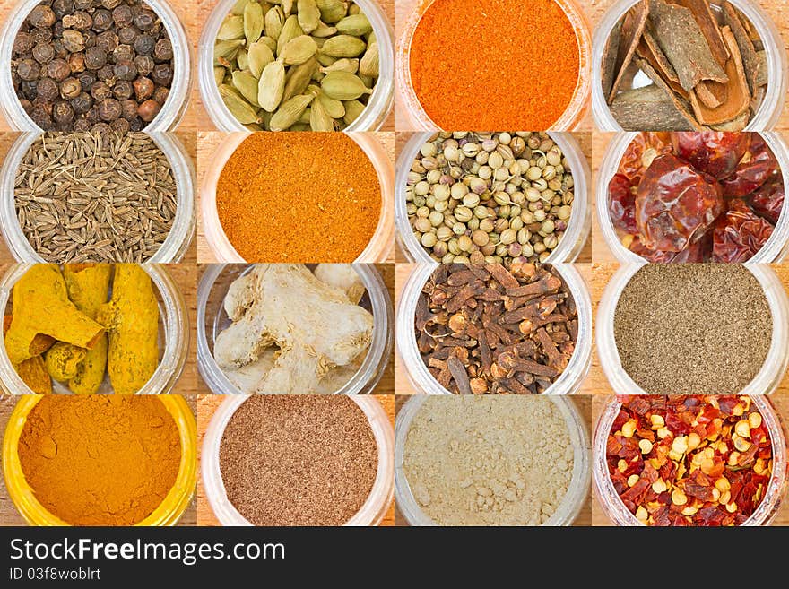 various spices all over the world