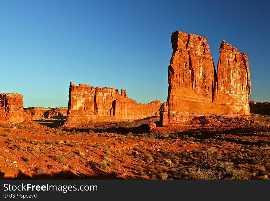 Utah desert landscape. Taken in Arches national park.