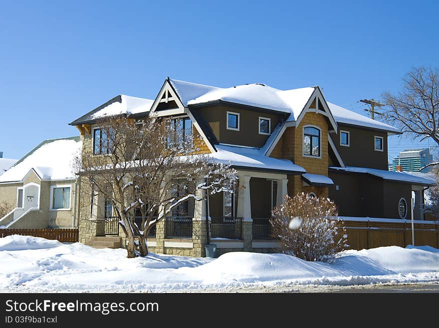 Nice little cottage in the winter time. Nice little cottage in the winter time