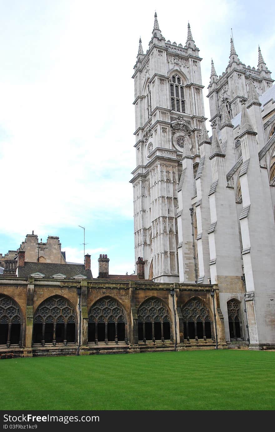 Westminster Abbey in a Winter day