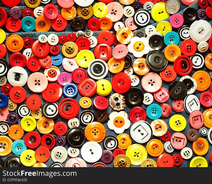 Colored buttons on their clothes